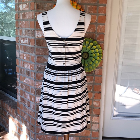 J. Crew Villa Striped Black Tank Summer Dress - Picture 5 of 8